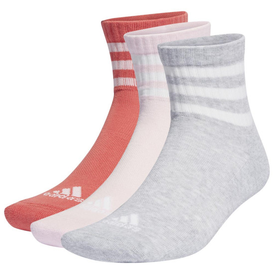 Adidas Κάλτσες 3-Stripes Cushioned Sportswear Mid-Cut Socks 3 pairs